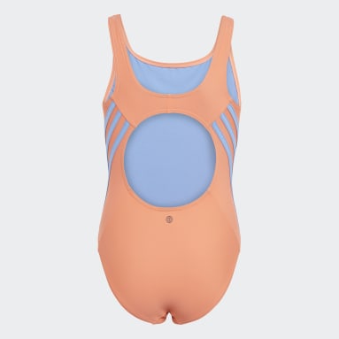 Fato de Banho 3-Stripes Laranja Raparigas Sportswear