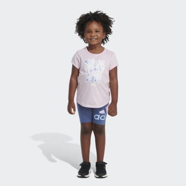 Children Yoga Blue Graphic Bike Shorts