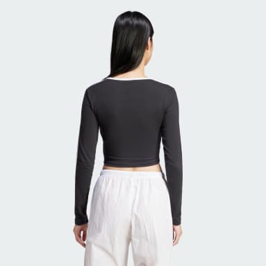Maglia adicolor 3-Stripes Long Sleeve Crop
