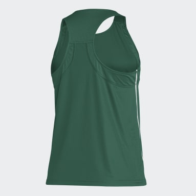 Playera sin magas Team Singlet Verde Mujer Training