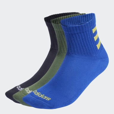 Sportswear Half-Cushioned 3-Streifen Quarter Socken, 3 Paar Grün