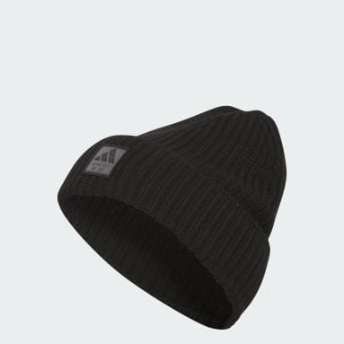 Männer Golf Double Cuff Chunky Mütze Schwarz
