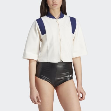 Women originals White 블루 버전 크롭 트랙 재킷