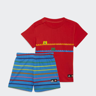 Conjunto camiseta y pantalón corto adidas x Classic LEGO® Rojo Niño Sportswear