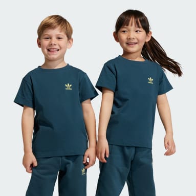 Polera Adicolor Turquesa Niño Originals