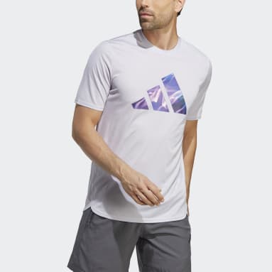 T-shirt da allenamento Designed for Movement HIIT Viola Uomo Fitness & Training