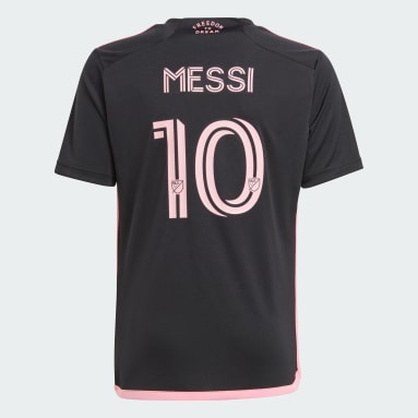 Kluci Fotbal černá Venkovní dres Inter Miami CF 23/24 Messi Kids