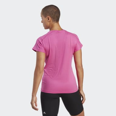 Polera Minimalista AEROREADY Train Essentials Cuello en V Rosado Mujer Training