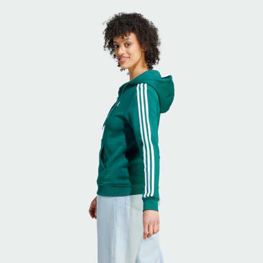 Adidas Originals Big Logo Hoodie Girls Small Youth Kids Mint Green  Sweatshirt