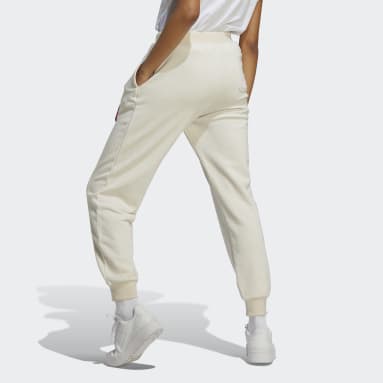Adidas Women's Xpress Flare Wide Leg White Sweat Warm Up Pants Large NWT 