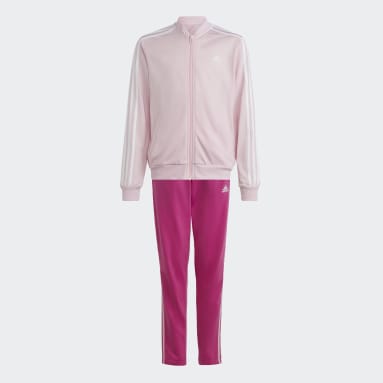 Girls Sportswear Pink Essentials 3-Stripes Track Suit