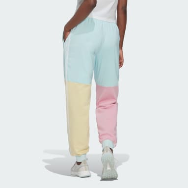 Essentials 3-Stripes Colorblock Oversized Joggers Niebieski