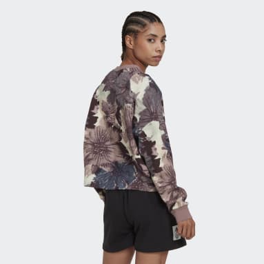Felpa Allover Print Viola Donna Sportswear