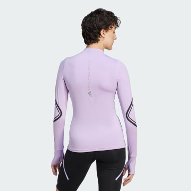 Women adidas by Stella McCartney Purple adidas by Stella McCartney TruePace High-Neck Long Sleeve Tee
