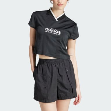 Ženy Sportswear čierna Tričko Tiro Colorblock Crop