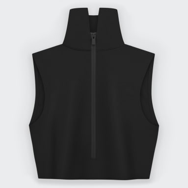 Playera Corta de Cuello Alto Fear of God Athletics Negro Mujer Fear of God Athletics