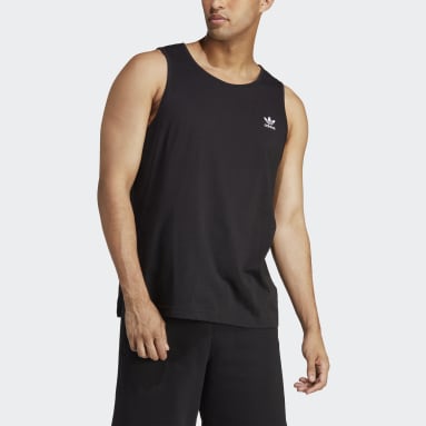 Muži Originals černá Tílko Trefoil Essentials
