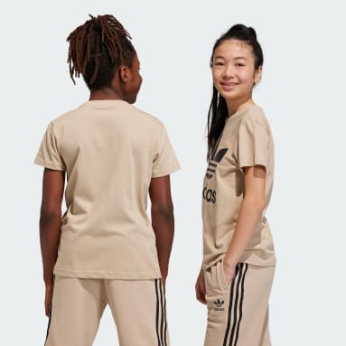 T-shirt Trefoil Beige Adolescents 8-16 Years Originals