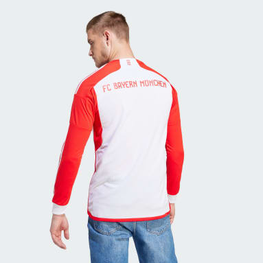 Maglia Home 23/24 Long Sleeve FC Bayern München Bianco Uomo Calcio
