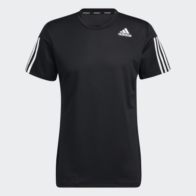 Playera 3 Rayas AEROREADY Primeblue Negro Hombre Training