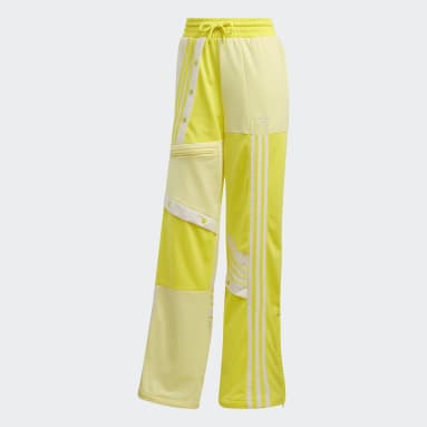 Yellow and white adidas discount pants