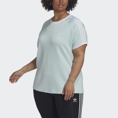 Adicolor Classics Slim 3-Stripes T-skjorte (store størrelser) Blå