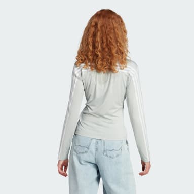 Women Sportswear Grey Future Icons 3-Stripes Long Sleeve Tee