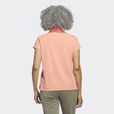 Women Golf Orange 고투 헤더드 폴로 셔츠