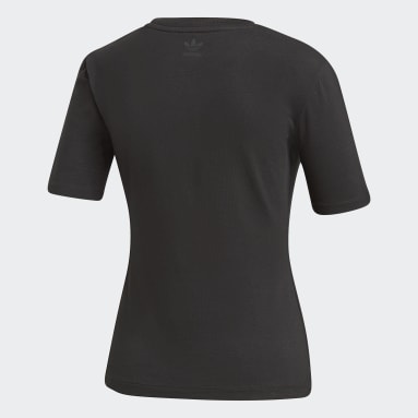 Camiseta Adicolor 3D Trefoil Negro Mujer Originals