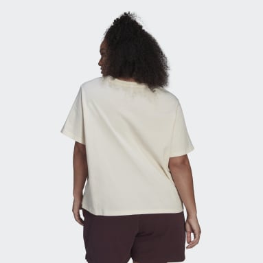 T-shirt imprimé intégral Regular (Grandes tailles) Beige Femmes Sportswear