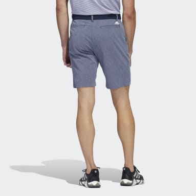 Men Golf Blue Crosshatch Shorts