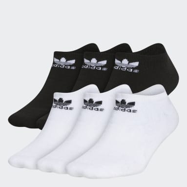 Kids Originals White Trefoil No-Show Socks 6 Pairs