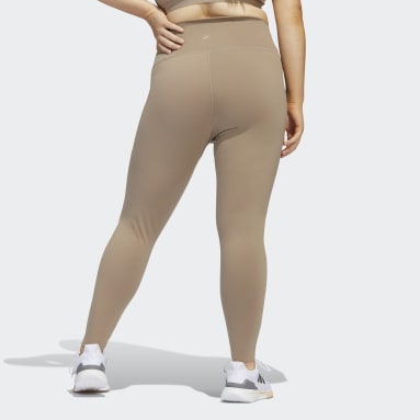 Legging 7/8 adidas Yoga Luxe Studio (Grandes tailles) Marron Femmes Studio