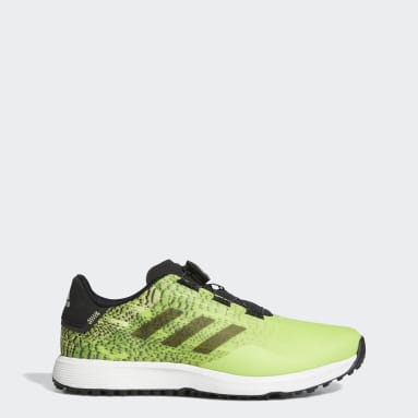 adidas neon green and black shoes