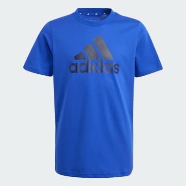 Camiseta Algodão Essentials Big Logo Azul Kids Sportswear