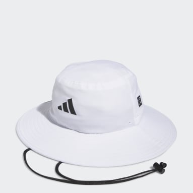 Men Golf White Wide-Brim Golf Hat