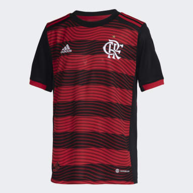 Camisa 1 CR Flamengo 22/23 Infantil Vermelho Meninos Futebol