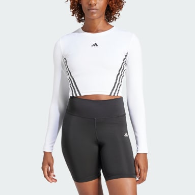 T-shirt AEROREADY Hyperglam Crop Bianco Donna Fitness & Training
