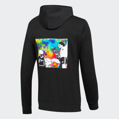 Polerón con Capucha Colo Colo Graphic Negro Mujer Fútbol