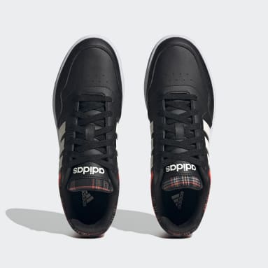 Tenis de Básquet Lifestyle Hoops 3.0 Classic Vintage Corte Bajo Negro Hombre essentials