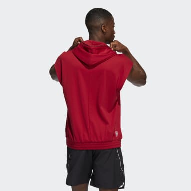 Men's Basketball Red Donovan Mitchell Short Sleeve Hoodie