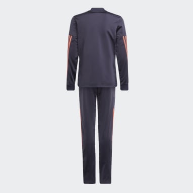 AEROREADY 3-Stripes Polyester Track Suit Niebieski