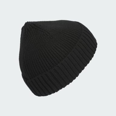 Women's Snowboarding Black Fashioned Fold Beanie