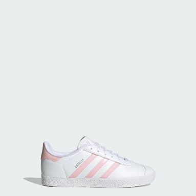 All white gazelles junior on sale