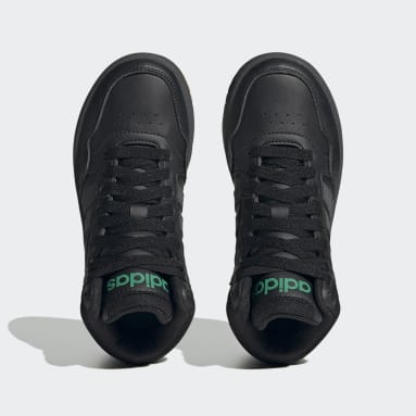 Children 4-8 Years Sportswear Black Hoops Mid Shoes