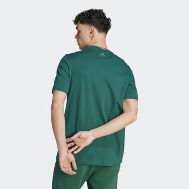 Muži Sportswear zelená Tričko Essentials Single Jersey Linear Embroidered Logo
