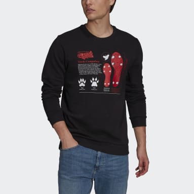 Men's Soccer Black Predator Graphic Crew Sweatshirt
