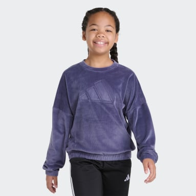 Velour Crew Neck Sweatshirt