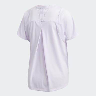 Frauen Sportswear Pleated T-Shirt Lila