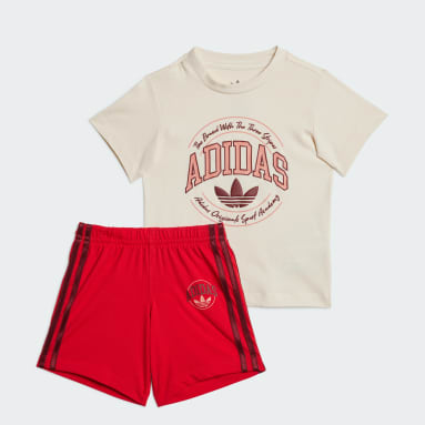 Infants Originals สีเบจ ชุดเสื้อยืดและกางเกงขาสั้น VRCT